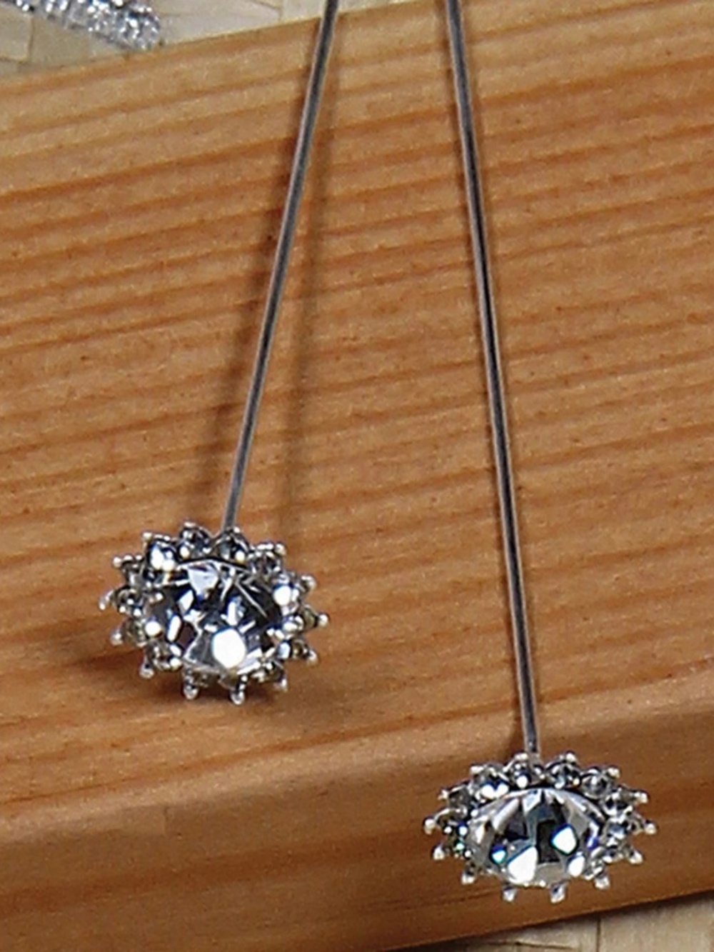 Pack of 24 Bouquet Pins FLORAL BURST Design Crystal Rhinestone